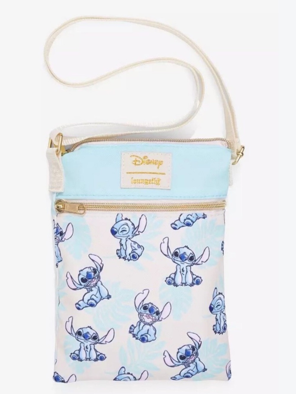 Loungefly Blue and Cream Lilo & Stitch Crossbody Bag Disney